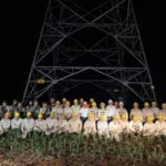 CFE workers in front of power line