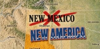 U.S. President Donald Trump launched a social media campaign on Sunday featuring different maps of New Mexico labeled as "New America."