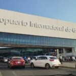 Cars on the road to the Guadalajara International Airport