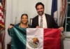 Mexico City Mayor Clara Brugada visits New York Mayor Zohran Mamdani at his office in New York City during the U20 mayors summit.