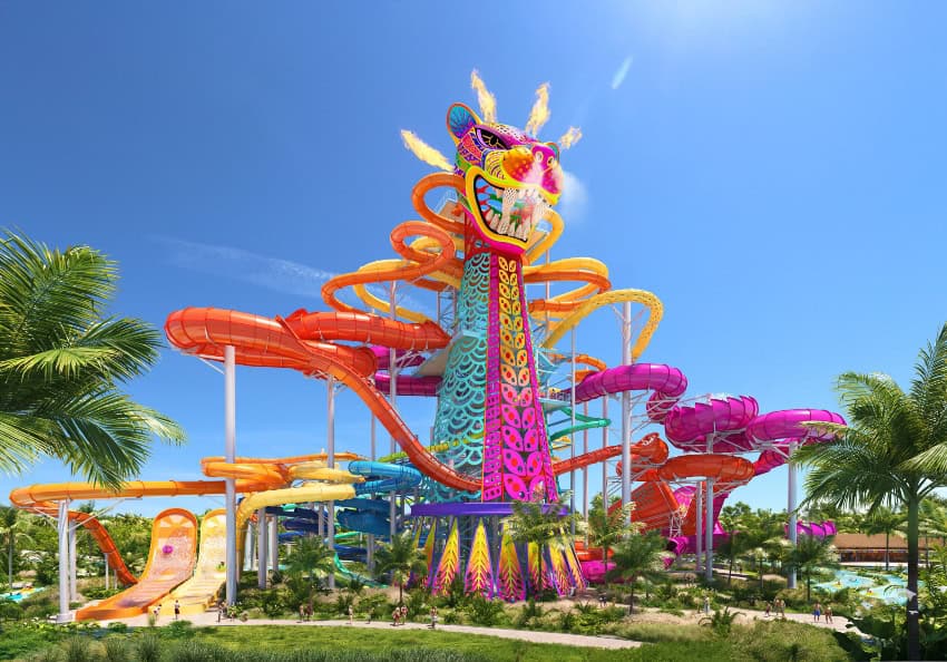 Jaguar's Peak water slide at Mahahual, Costa Maya