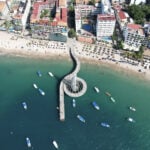 Aerial view of a beach in Puerto Vallarta.