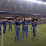 Herencia de México mariachi band performing before the Eagles-Bears football game on Sept. 28, 2026