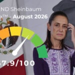 The latest edition of the Sheinbaum Index™ scores the president at 67.9/100 based on data from August