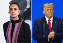 Mexican President Claudia Sheinbaum and US President Donald Trump