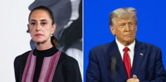 Mexican President Claudia Sheinbaum and US President Donald Trump