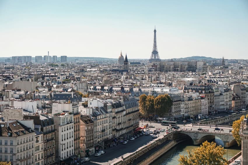 Paris, city scene with the Eiffel Tower in the background