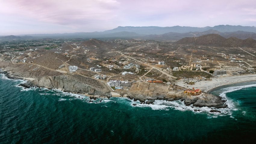 Coastline showing El Pescadero and Playa Los Cerritos in Baja California Sur