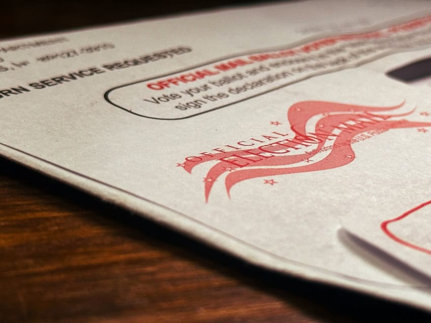 Absentee presidential ballot for the U.S. in 2024