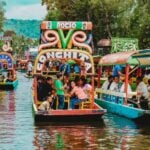 Xochimilco boats with mariachis