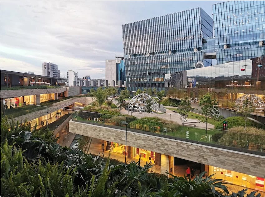 Wide shot of Colonia Jardines del Pedregal in Mexico City.