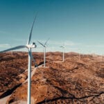 Wind turbines in La Rumorosa, Tecate, Baja California