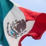 Mexican flag flying