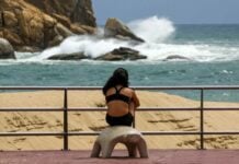 woman observing sea