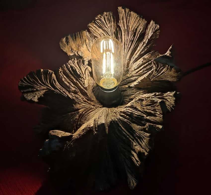 A wood-rose lamp 