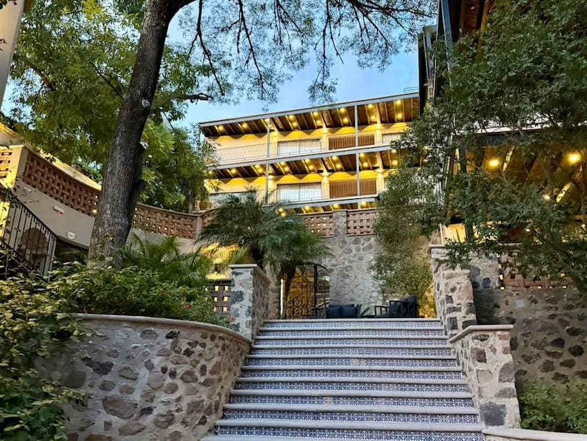 Exterior of a boutique hotel in San Miguel de Allende.