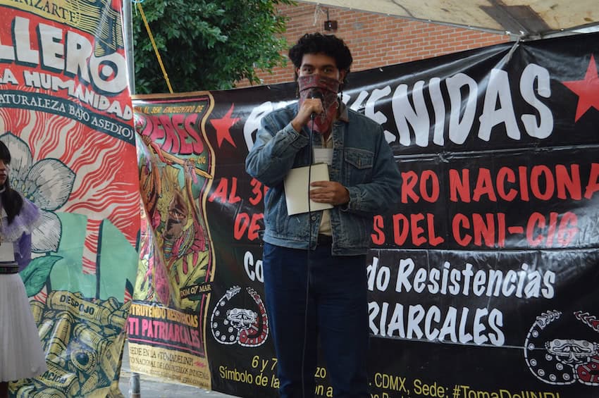 A student from Morelos discusses kidnappings and murders during CNI's 30th anniversary.