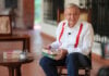 Former President Andrés Manuel López Obrador with his new book, "Pueblo"