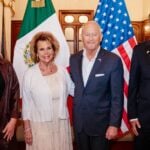 Ambassador Johnson and family alongside Mauricio Kuri and family