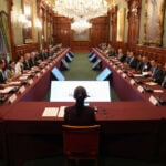 Sheinbaum meets with the US Chamber of Commerce in the National Palace, Oct. 8, 2026