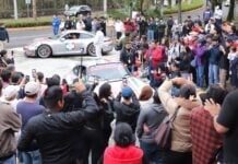 Carrera Panamericana cars in Veracruz.
