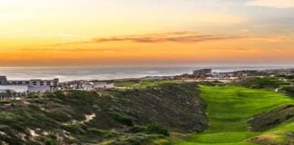 Legacy Club course at Diamante in Cabo San Lucas at sunset