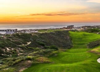 Legacy Club course at Diamante in Cabo San Lucas at sunset