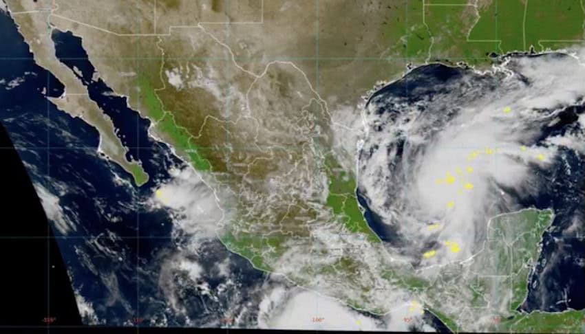 Tropical Storm Isaias furling