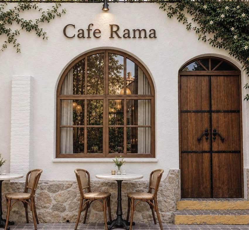 A rendering of future plans for a cafe in San Miguel de Allende.