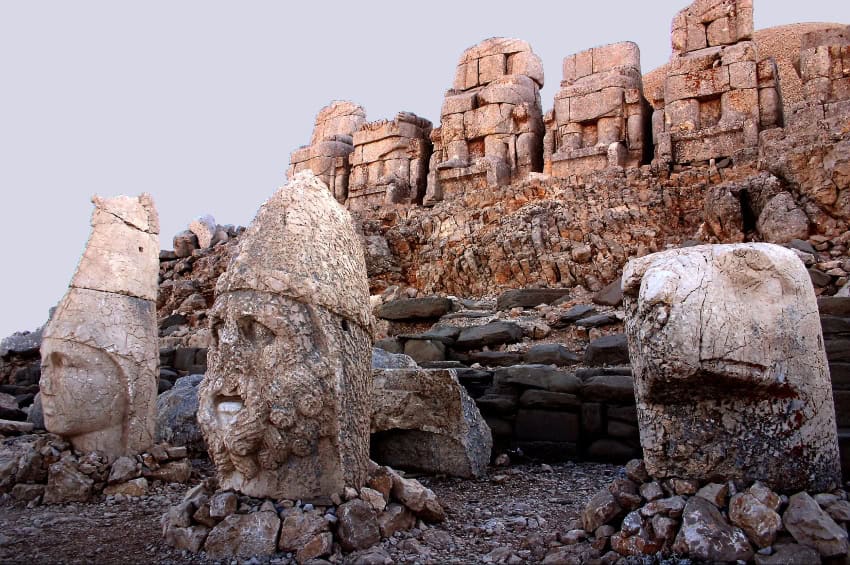 Nemrut Dağı, a 2,150-meter-high mountain in southeastern Türkiye