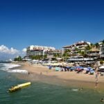 Beach scene in Puerto Vallarta.