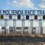 Racing gates at Club La Molienda, a cartel-linked horse racing track in Nuevo Laredo, Tamaulipas